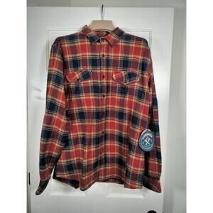 Vintage Flyshacker Clothing Co. 1992 Men's XL ADB Plaid Flannel Button Up Shirt 